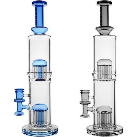 Borotech 15'' High Clarity Double Perc Bong