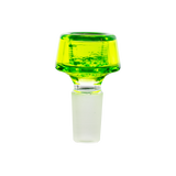 MAV Glass 7 Hole Pro Bowl 14mm in vibrant green, front view on a seamless white background