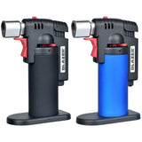 Blazer Firefox 2.0 Mini Torch Lighters in Black and Blue with Safety Locks - Front View