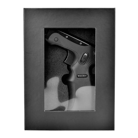 Newport Zero Pistol Grip Torch Lighter, 6" size, in sleek black with secure packaging