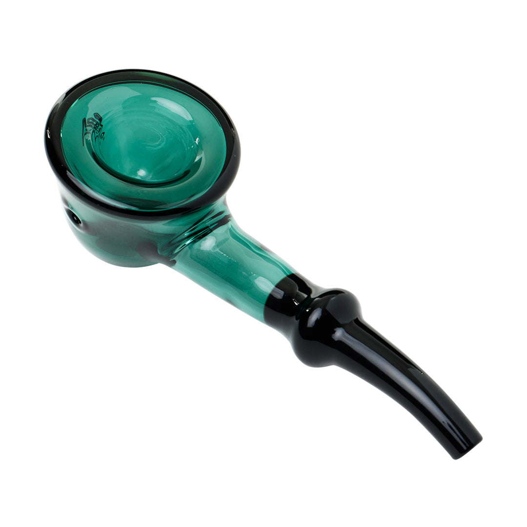 Two-tone borosilicate glass hand pipe from Human Grade