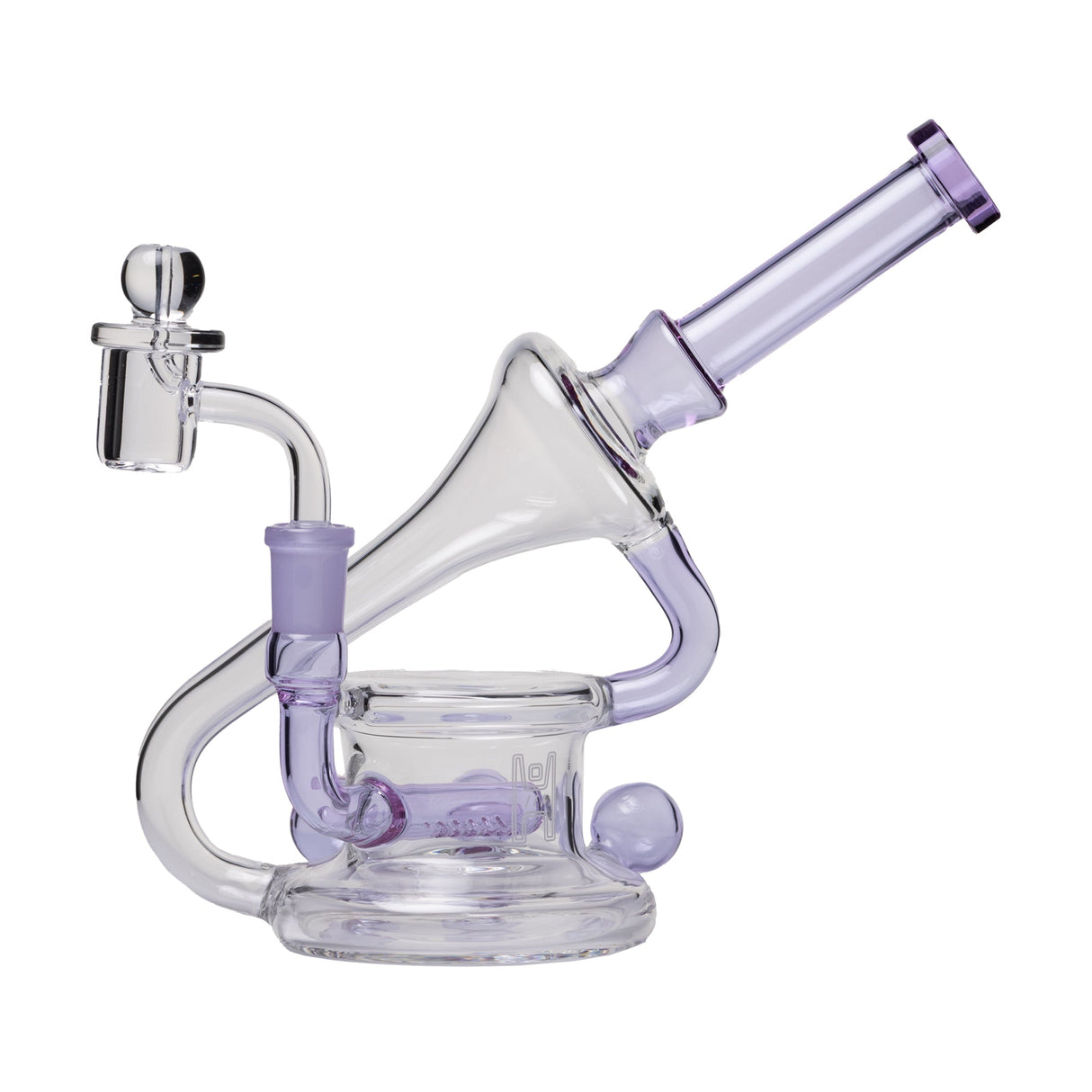 Human Grade 7.5" Recycler 45 (Triple Marble) Dab Rig