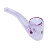 Human Grade Briar borosilicate glass hand pipe, full view