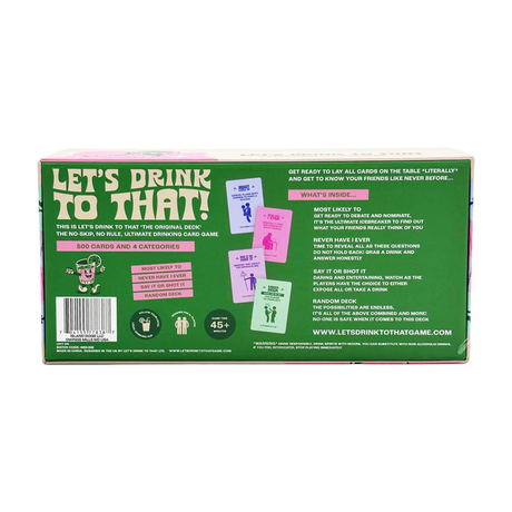 Let's Drink To That The Ultimate Every Occasion Drinking Card Game