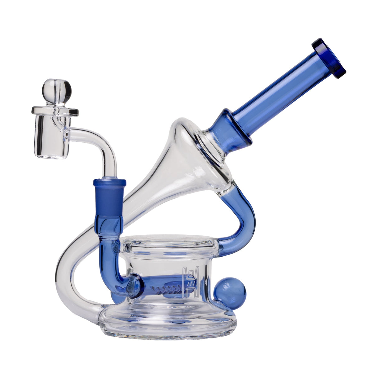 Human Grade 7.5" Recycler 45 (Triple Marble) Dab Rig