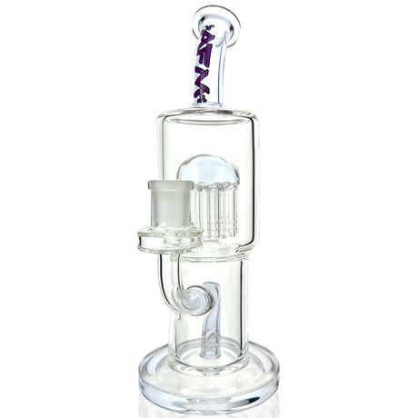 AFM Hot Rod Charlie Glass Dab Rig, 9.5", with Showerhead Perc and Bent Neck - Front View