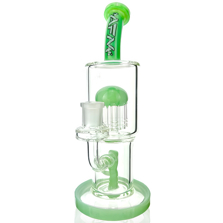 9.5" AFM Hot Rod Charlie Glass Dab Rig with Showerhead Perc and Bent Neck, Front View