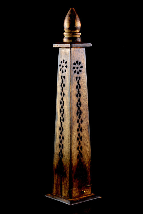 14.5″ Wood Tower Incense Holder