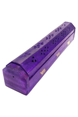 12″ Wood Incense Box – Metal Inlay