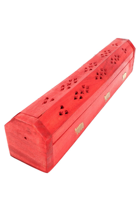 12″ Wood Incense Box – Metal Inlay