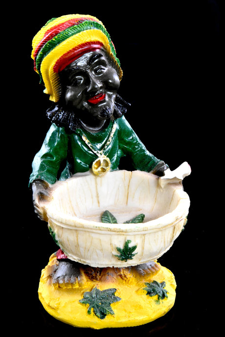 Rasta Resin Ashtray – 4″