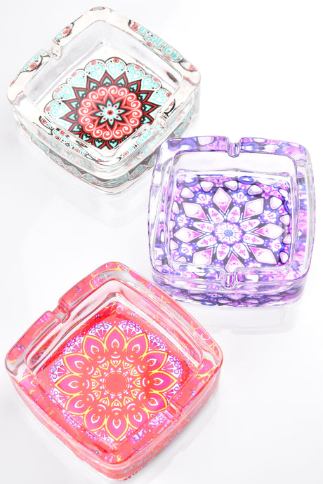 3.5″ Square Glass Ashtray – Pop Designs