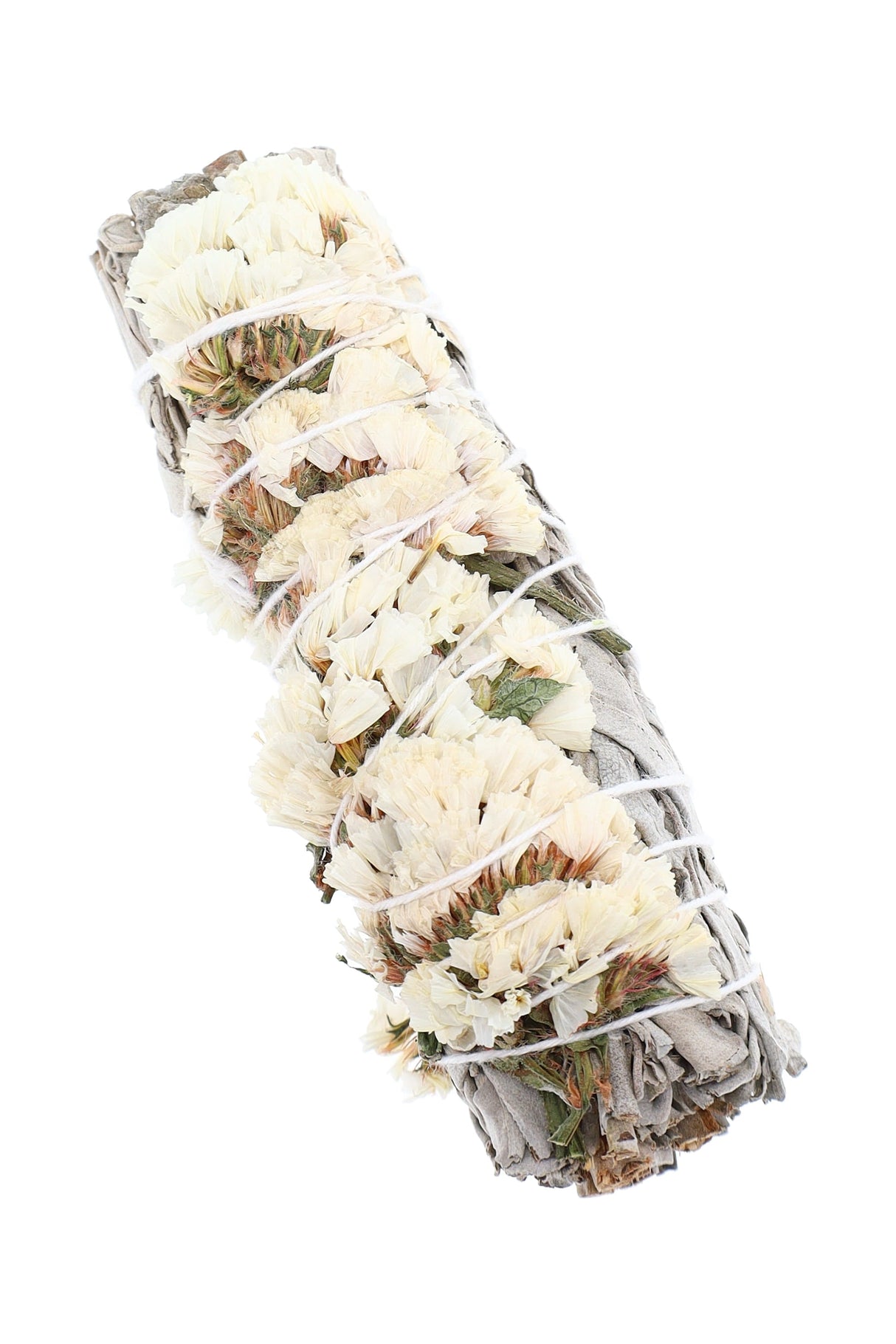 4″ White Sage Smudge Bundle – Assorted Floral Wraps