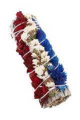 4″ White Sage Smudge Bundle – Assorted Floral Wraps