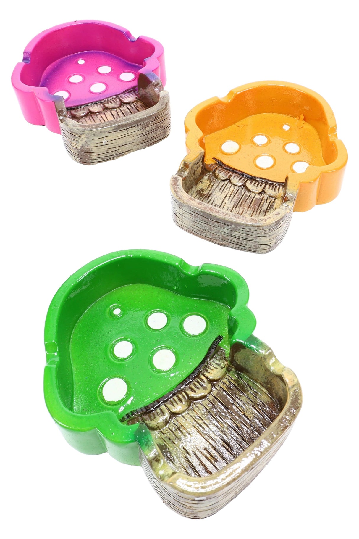 Mushroom Fairy Resin Ashtray – 4½″ × 3″ – Assorted Colors