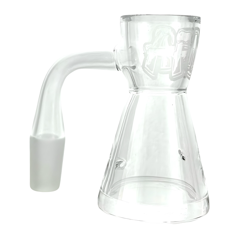 AFM Magellanic Quartz Dab Banger, clear, angled side view on white background