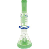 MAV Glass Seafoam Slitted Pyramid Beaker Freezable Coil System
