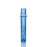 MAV Glass 4" One Hitter Hand Pipe in Blue - Front View on Seamless White Background