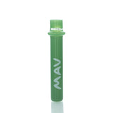 MAV Glass 4" One Hitter Hand Pipe in Colored Glass, Front View on White Background