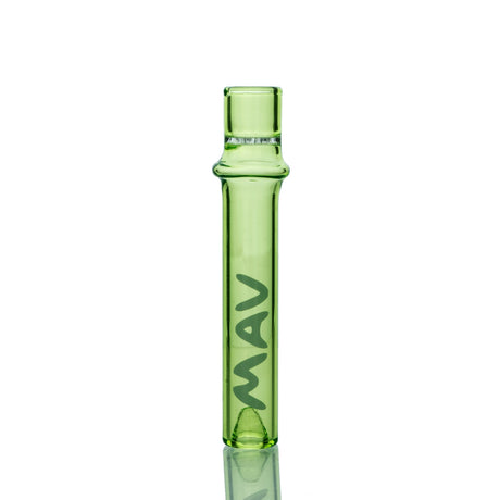 MAV Glass 4" One Hitter Hand Pipe in Colored Glass with MAV Logo - Front View