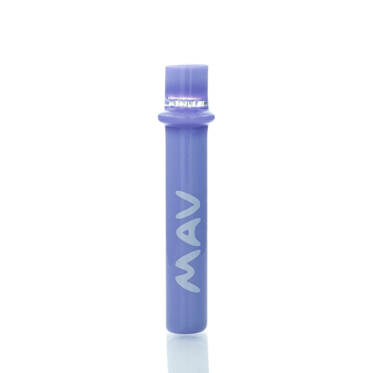 MAV Glass 4" One Hitter Hand Pipe in Colored Glass, Front View on White Background