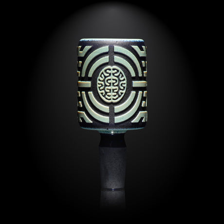 Telekinetic Dark Blue and Silver Frit Bowl