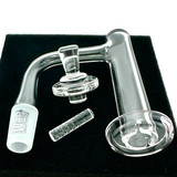 AFM Milky Way Quartz Dab Banger Set on black velvet with dabber and dish