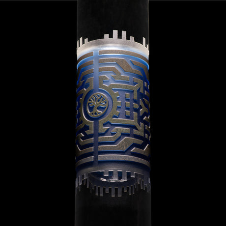 Respire 15" Silver and Blue Frit Beaker Bong