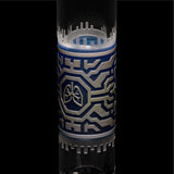 Respire 15" Silver and Blue Frit Beaker Bong