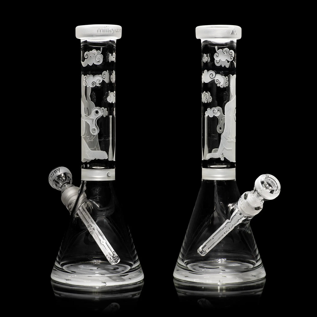 Midnight 14" Clear Beaker Bong