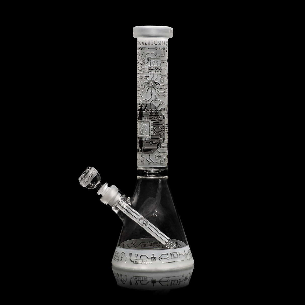 Circuitboard 15" Clear Beaker Bong