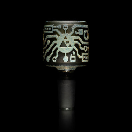 Circuitboard: Shadow Art Smoke and Silver Frit Bowl