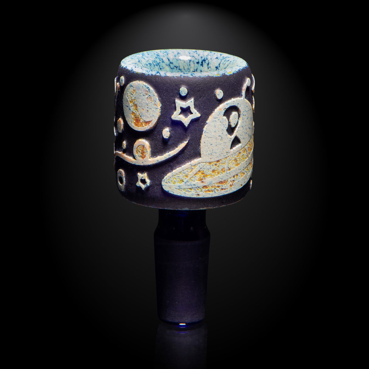 Space Odyssey Blue and Silver Frit Bowl