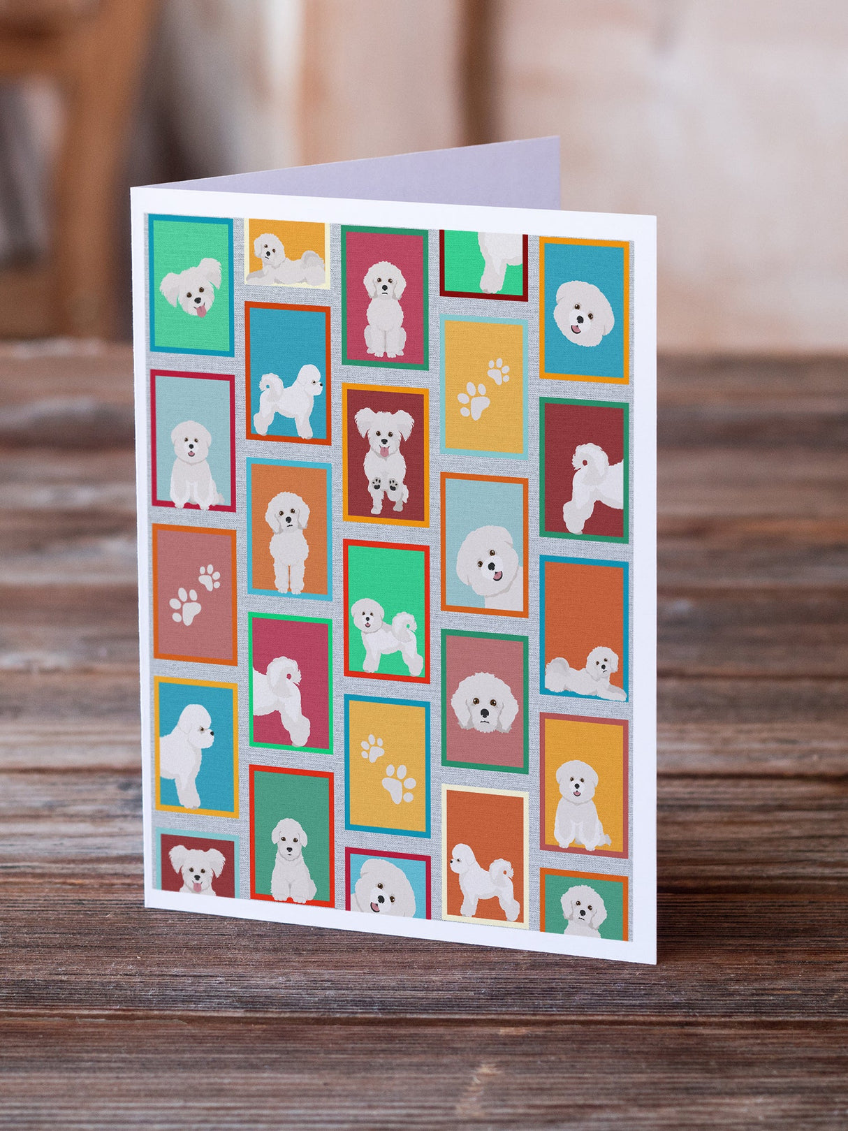 Lots of Bichon Frise Greeting Cards Pack of 8