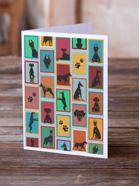 Lots of Doberman Pinscher Greeting Cards Pack of 8