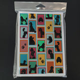 Lots of Black Standard Poodle Greeting Cards Pack of 8