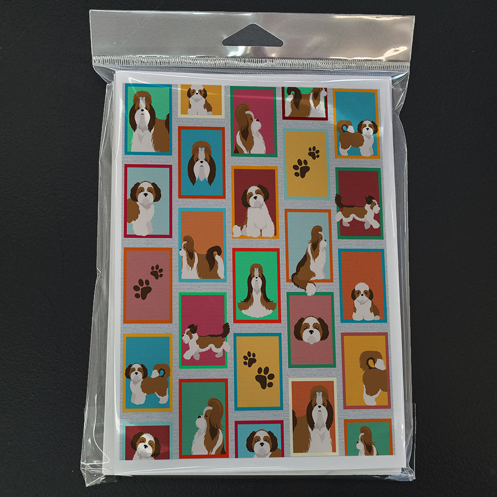 Lots of Shih Tzu Greeting Cards Pack of 8