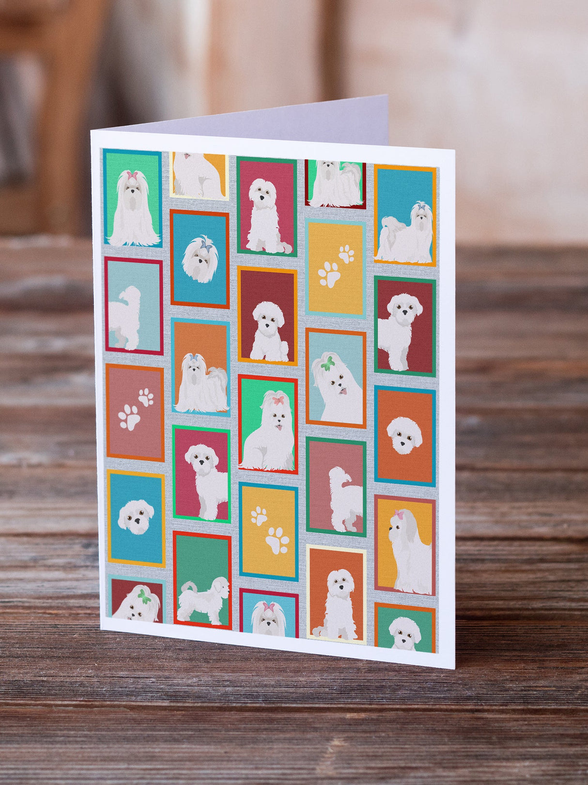 Lots of Maltese Greeting Cards Pack of 8