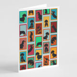 Lots of Black and Tan Dachshund Greeting Cards Pack of 8