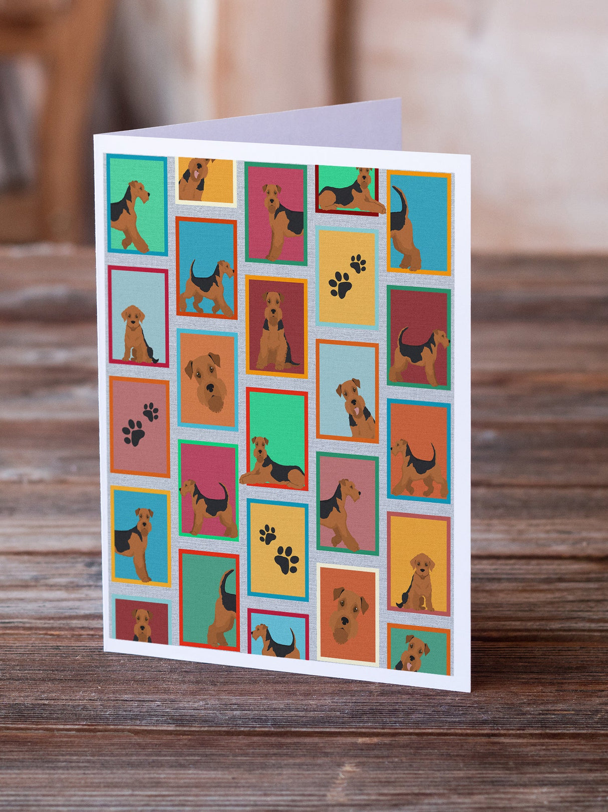 Lots of Airedale Terrier Greeting Cards Pack of 8