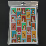 Lots of Blenheim Cavalier Spaniel Greeting Cards Pack of 8