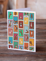 Lots of Flashy Fawn Boxer Greeting Cards Pack of 8