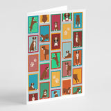 Lots of Flashy Fawn Boxer Greeting Cards Pack of 8