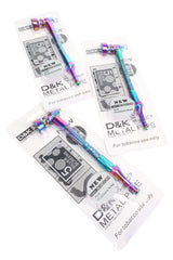 Rainbow Metallic Bendy Metal Hand Pipe Gift Set – 5 Screens – 5.25″