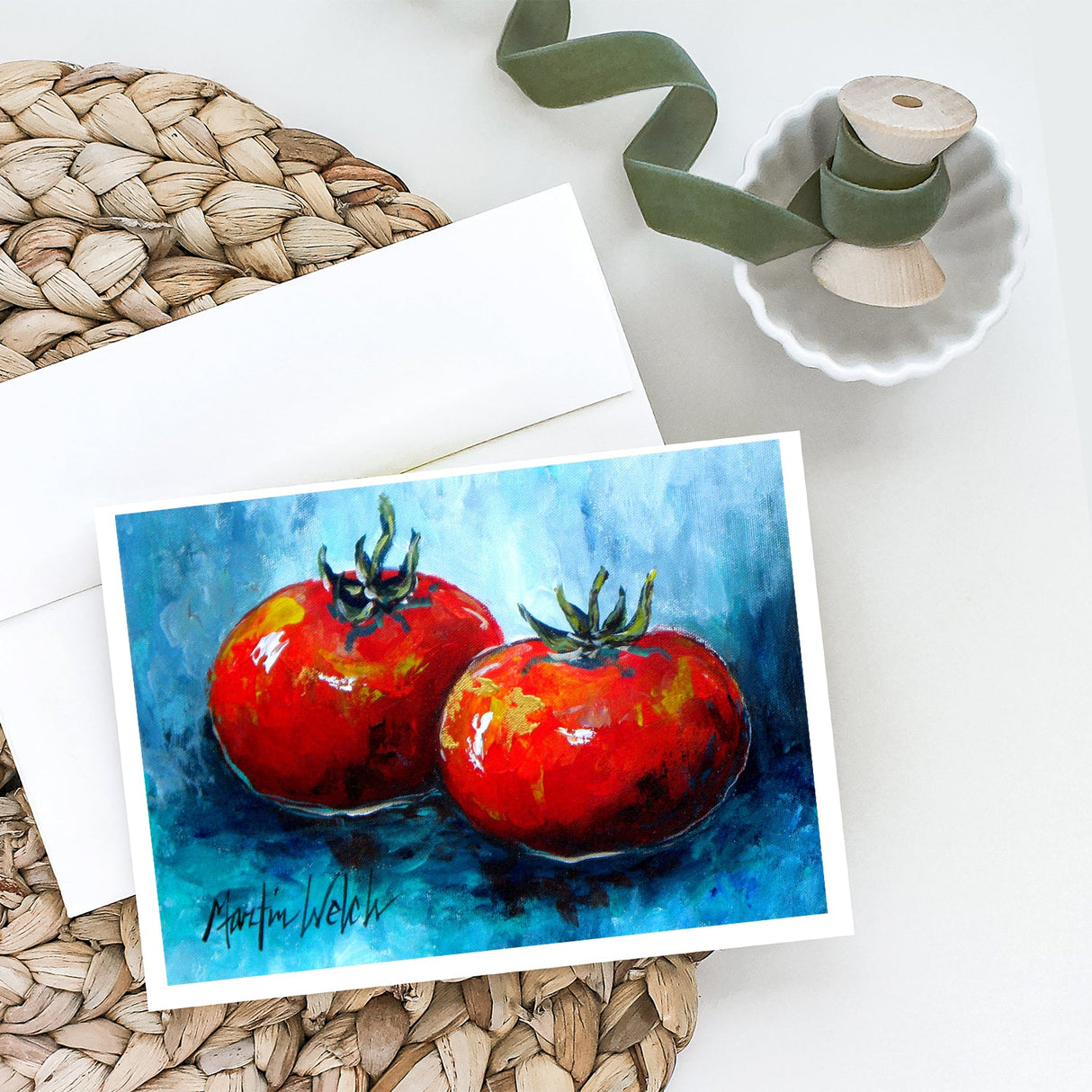 Vegetables - Tomatoes Red Toes Greeting Cards Pack of 8