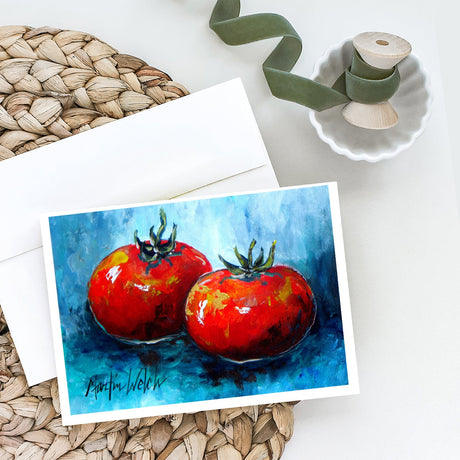 Vegetables - Tomatoes Red Toes Greeting Cards Pack of 8