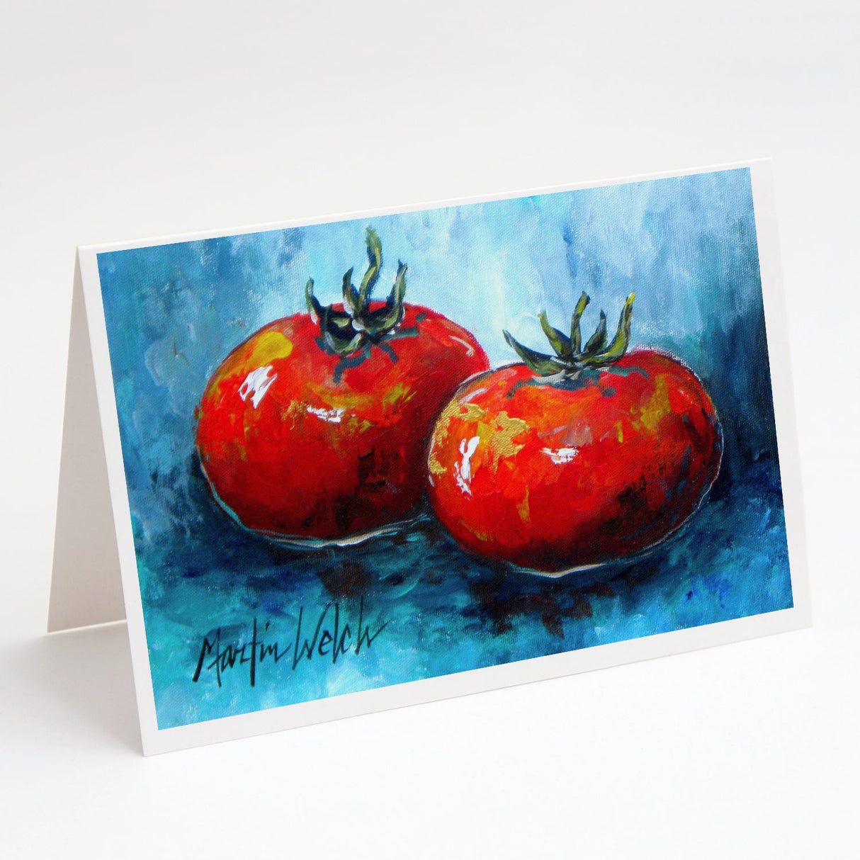 Vegetables - Tomatoes Red Toes Greeting Cards Pack of 8