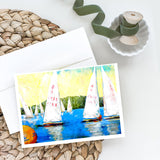 Sailboats Round the Mark Greeting Cards Pack of 8