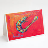 Shrimp Seafood Three Greeting Cards Pack of 8