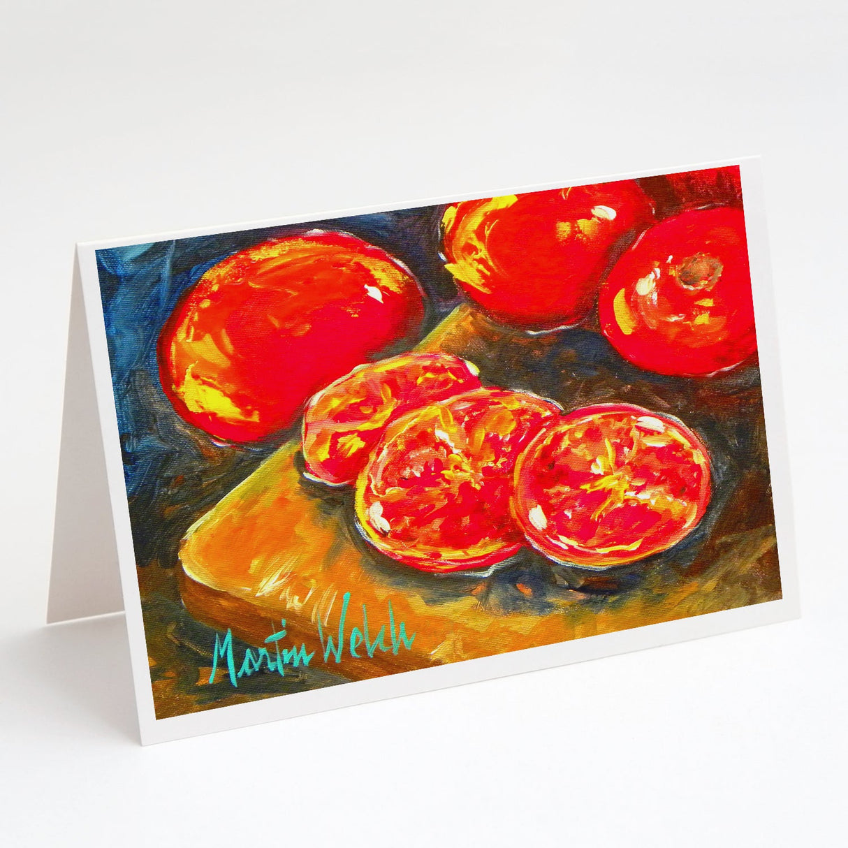 Vegetables - Tomatoes Slice It Up Greeting Cards Pack of 8